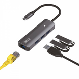 HUB USB-C 3 PUERTOS USB 3.0 + ETHERNET 3GO