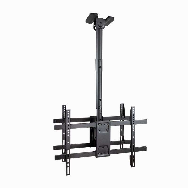 SOPORTE TECHO 2 PANTALLAS 43"-86" GIRO/INCLINABLE NEGRO TOOQ