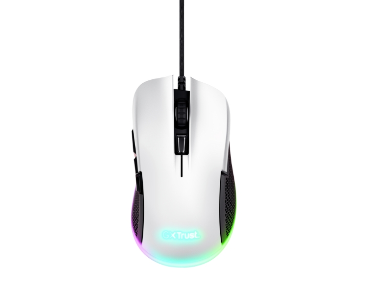 RATON GAMING GXT922 YBAR BLANCO/NEGRO RGB TRUST