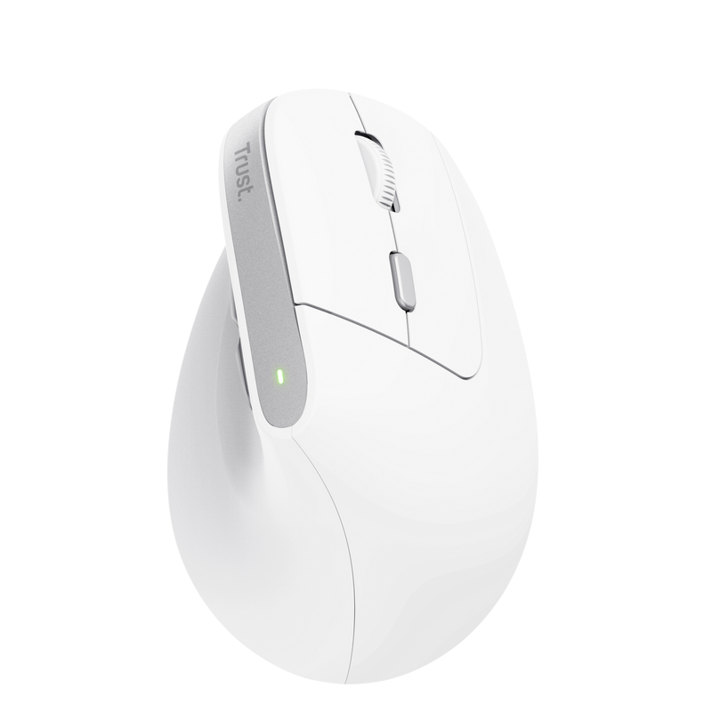RATON OPTICO WIRELESS ERGONOMICO VERTICAL BAYO II BLANCO TRUST