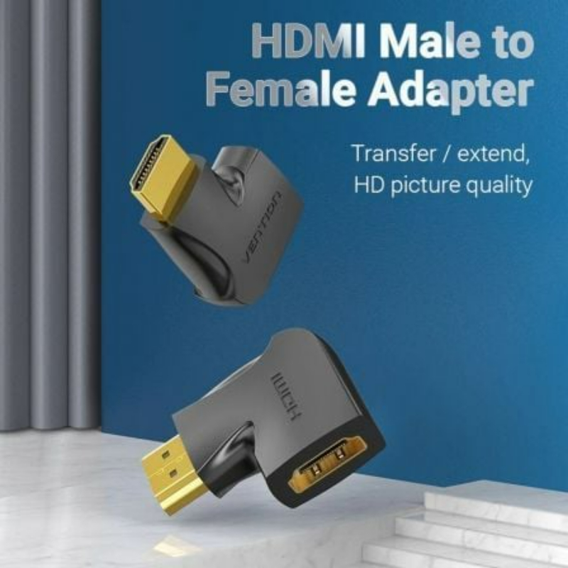ADAPTADOR 4K 270º HDMI/M A HDMI/H NEGRO VENTION