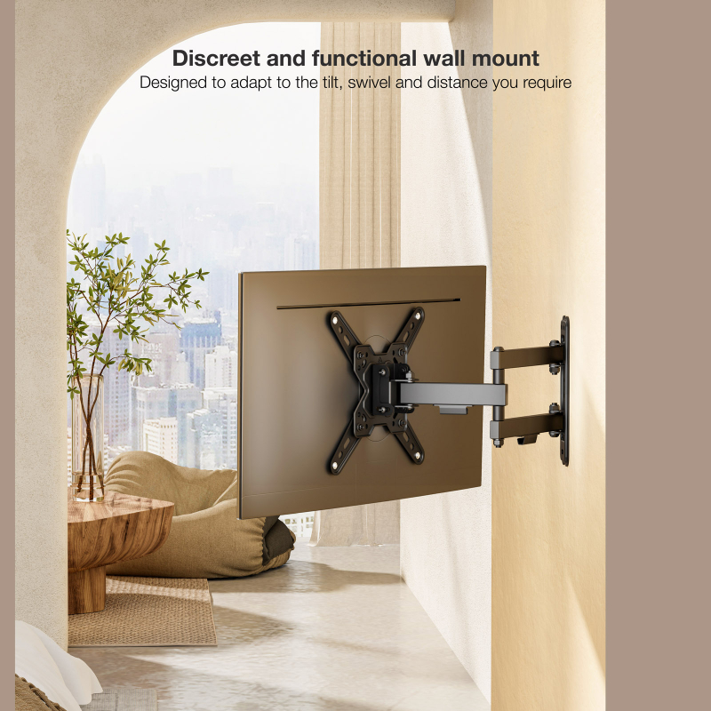 SOPORTE PARED 13"-43" GIRO/INCLINABLE LP1345TN-B TOOQ