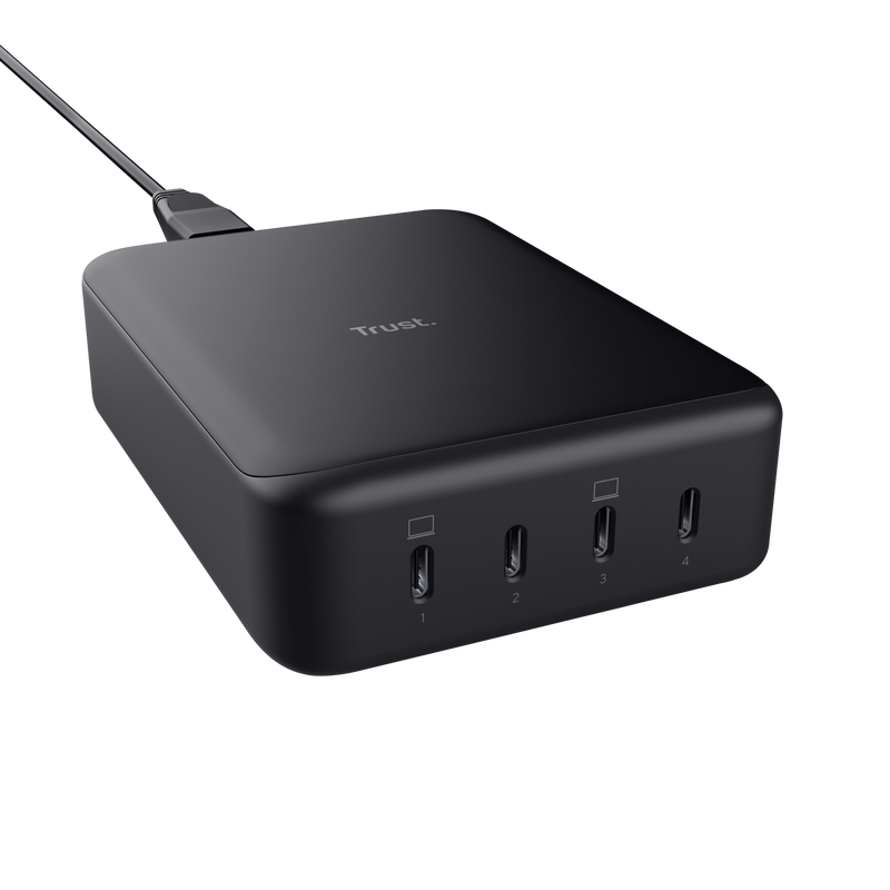 CARGADOR DE SOBREMESA MAXO USB 4xUSB-C 240W NEGRO TRUST