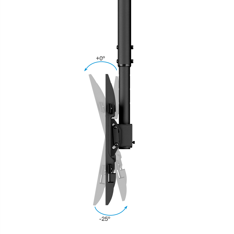 SOPORTE TECHO PANTALLAS 32"-75" GIRO/INCLINABLE NEGRO TOOQ