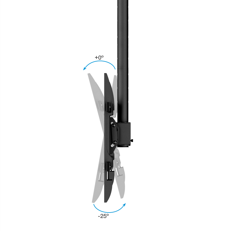 SOPORTE TECHO PANTALLAS 43"-86" GIRO/INCLINABLE XL NEGRO TOOQ