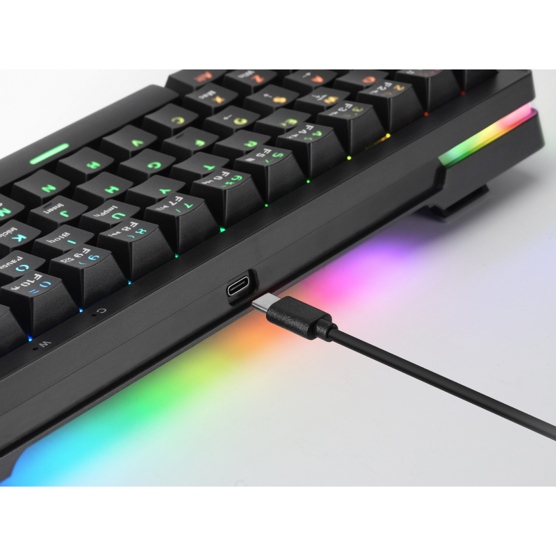 TECLADO MECANICO MKMINIPRO LINEAR LUBRICATED SWITCHES RGB NEGRO MARS GAMING