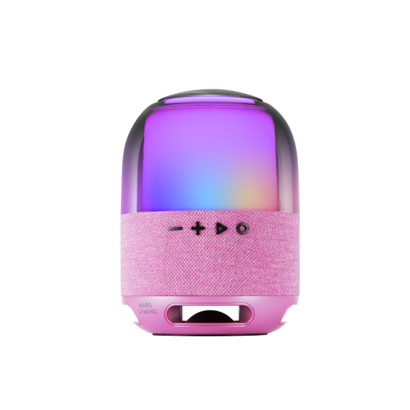 ALTAVOZ BLUETOOTH RGB MS-FLOW 360º ROSA MARS GAMING